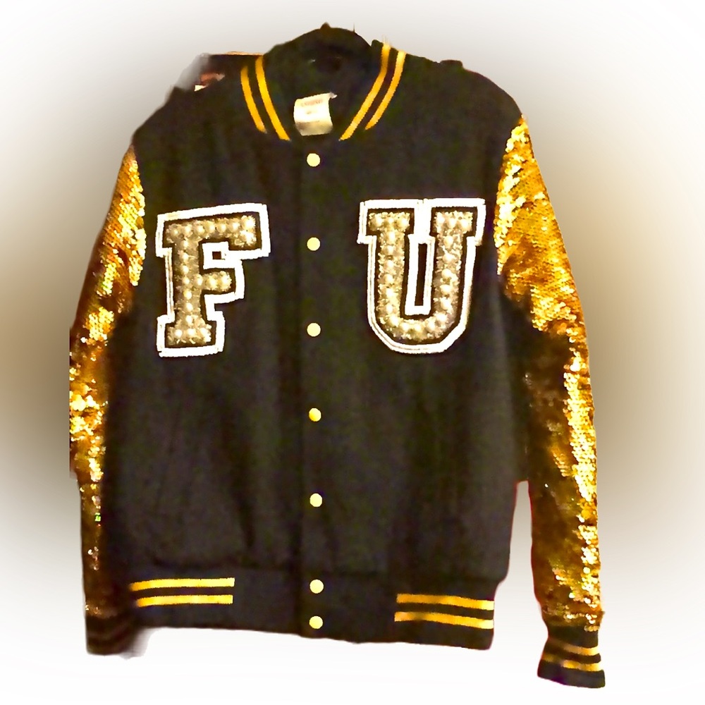 “ Beyonce “ varsity jacket                     designer, Ashish PRICE DROP